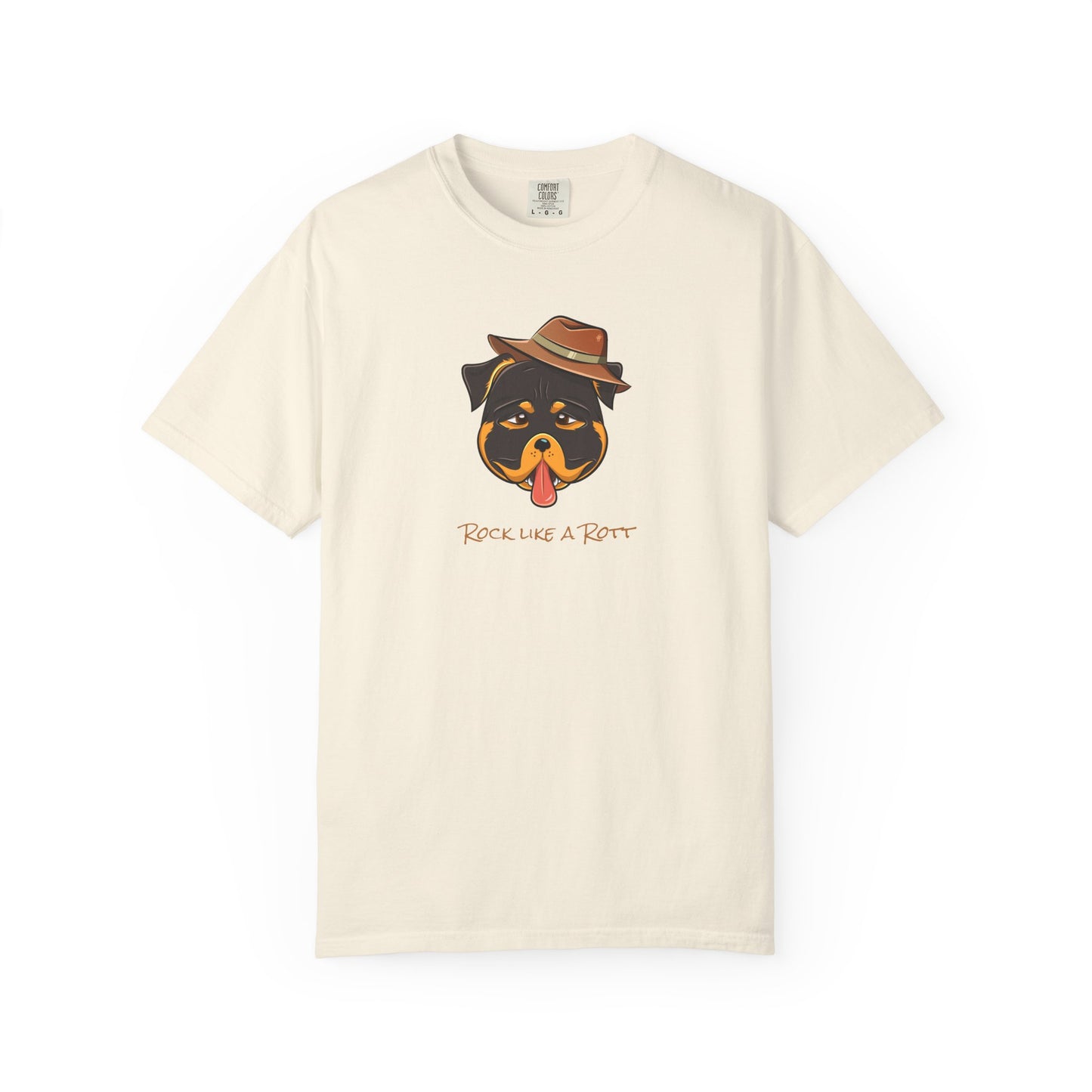 “Rock like a Rott” Rottweiler - Unisex Garment-Dyed T-shirt
