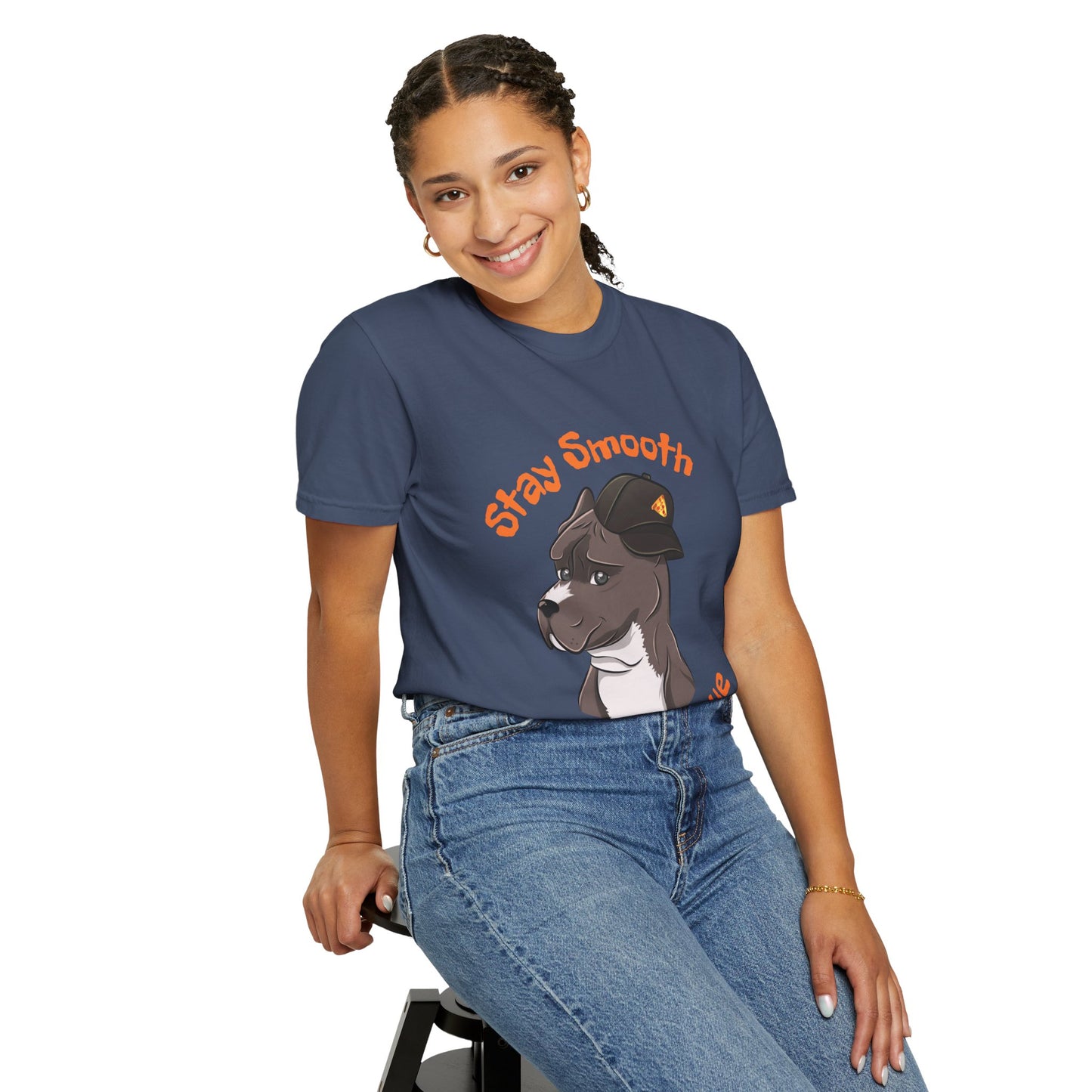 “Stay Smooth, Stay True” Pitbull - Unisex Garment-Dyed T-shirt