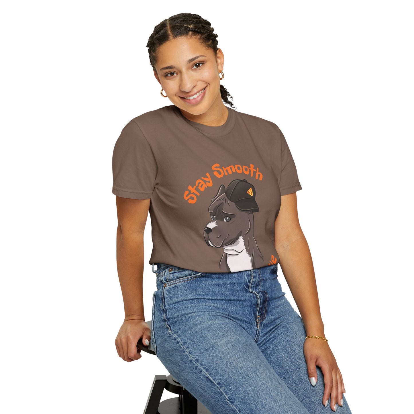 “Stay Smooth, Stay True” Pitbull - Unisex Garment-Dyed T-shirt