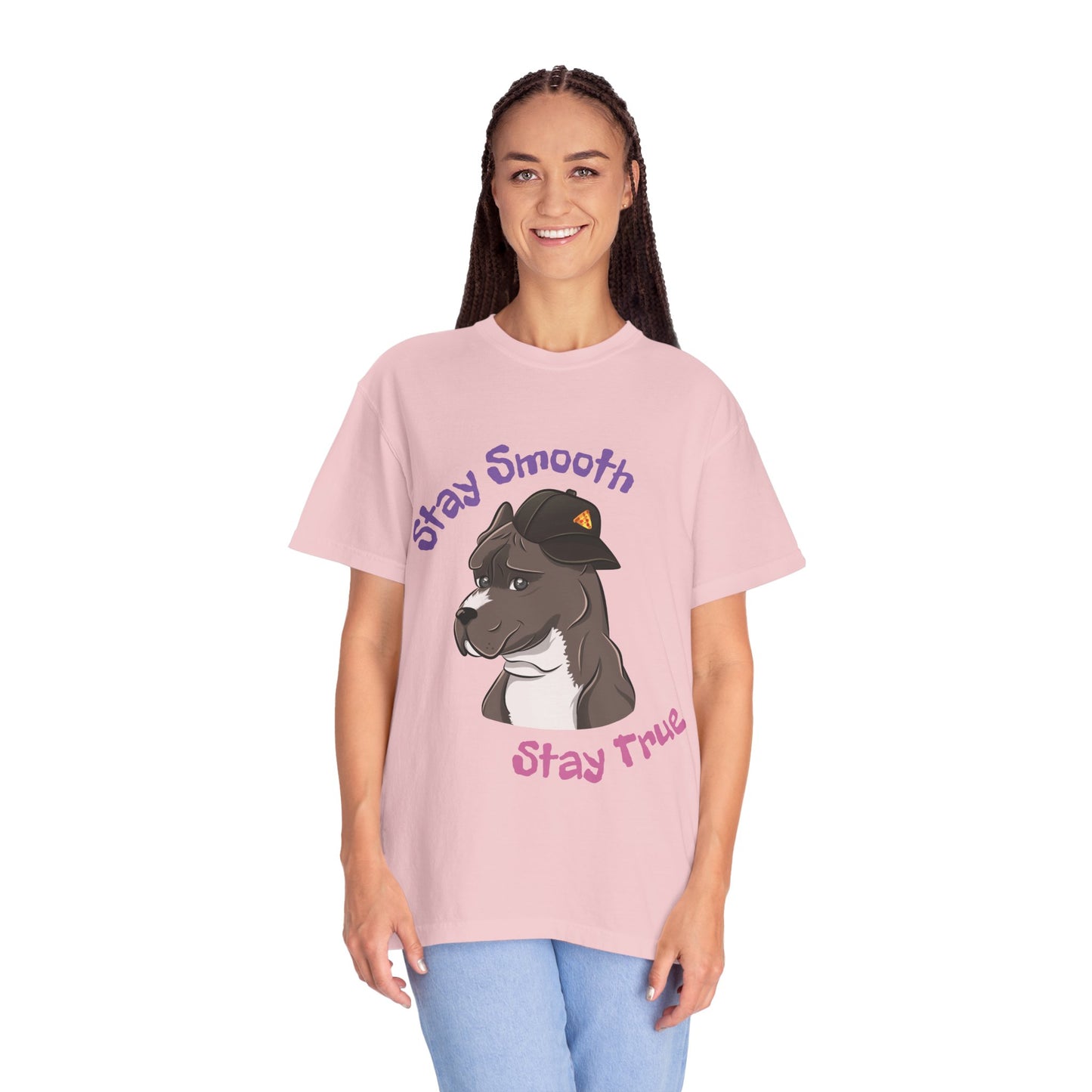 “Stay Smooth, Stay True” Pitbull - Unisex Garment-Dyed T-shirt