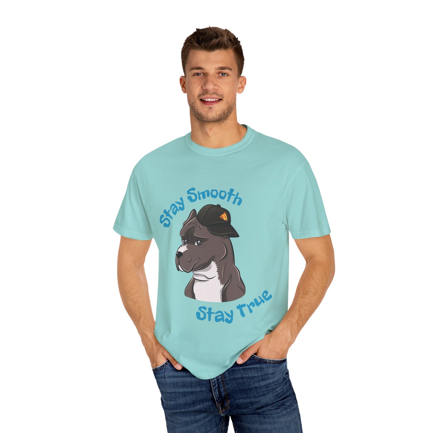 “Stay Smooth, Stay True” Pitbull - Unisex Garment-Dyed T-shirt