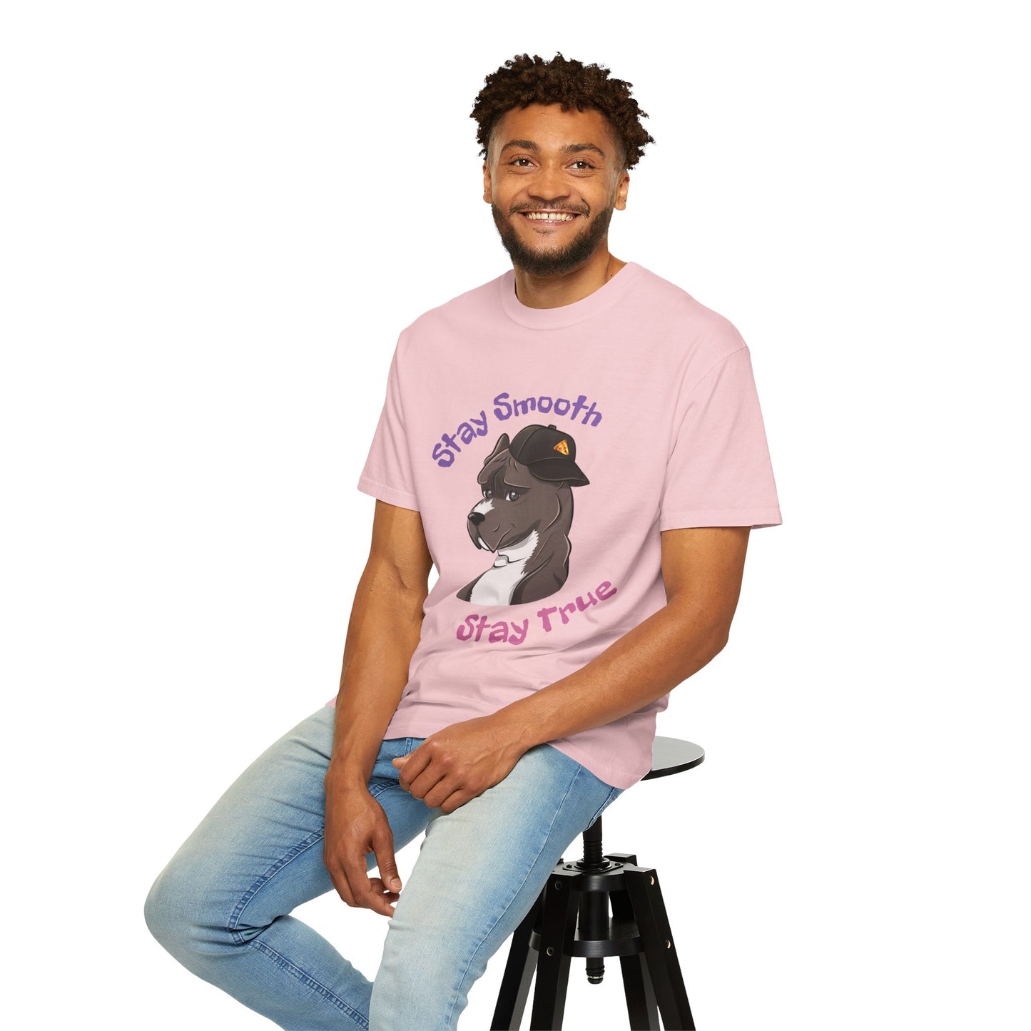 “Stay Smooth, Stay True” Pitbull - Unisex Garment-Dyed T-shirt