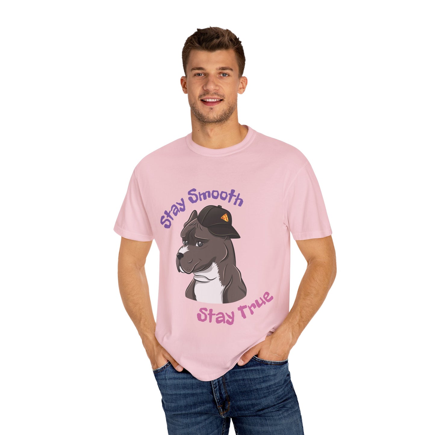 “Stay Smooth, Stay True” Pitbull - Unisex Garment-Dyed T-shirt