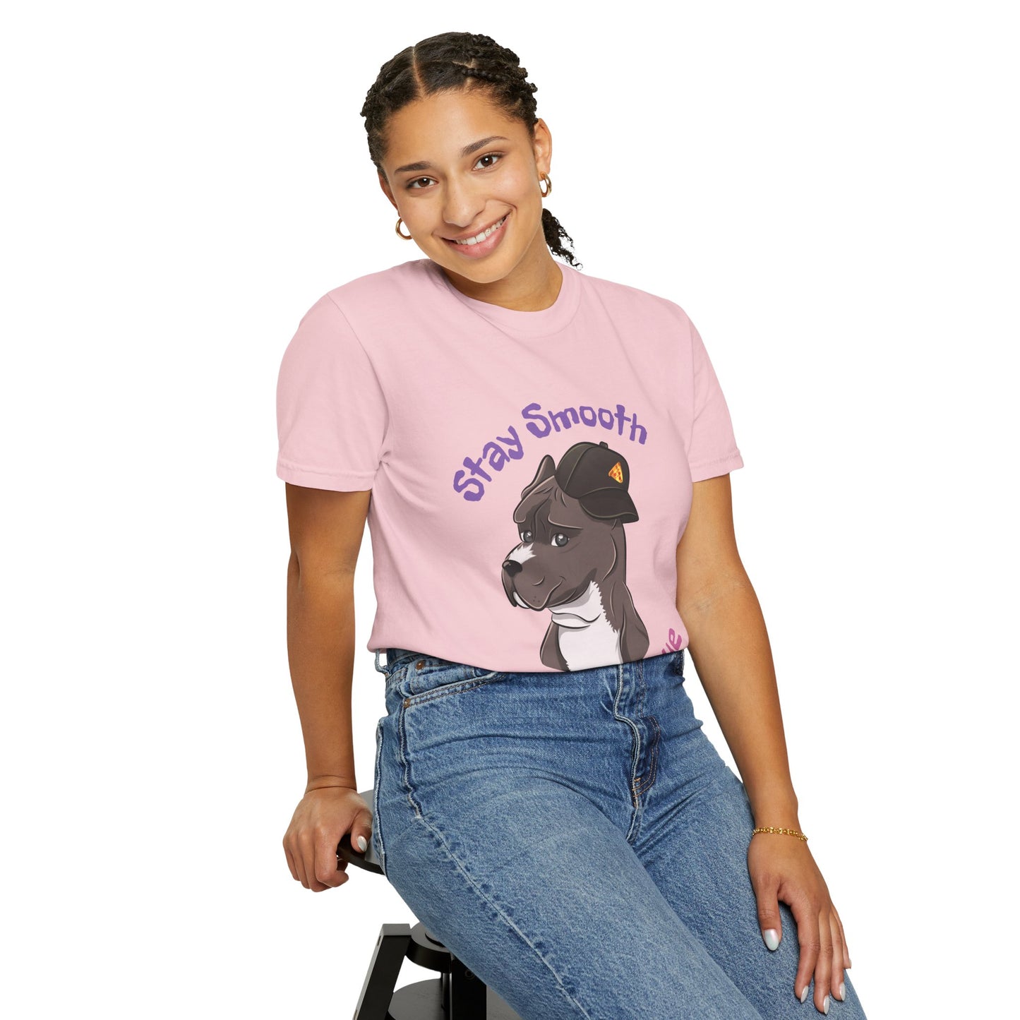 “Stay Smooth, Stay True” Pitbull - Unisex Garment-Dyed T-shirt