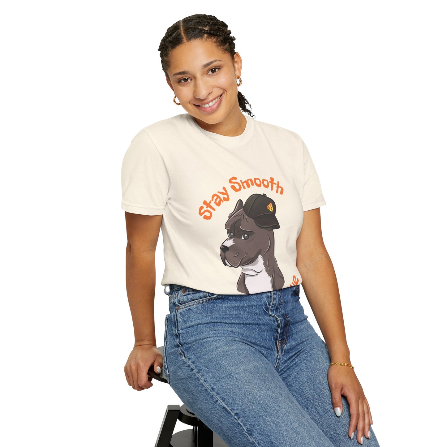 “Stay Smooth, Stay True” Pitbull - Unisex Garment-Dyed T-shirt