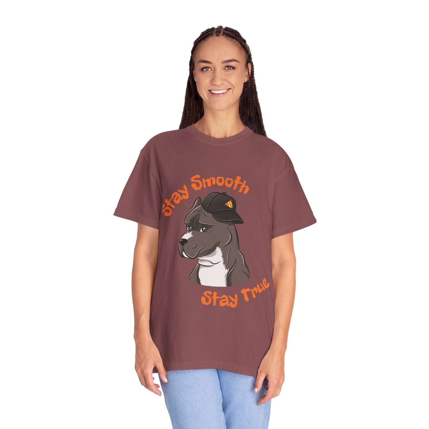 “Stay Smooth, Stay True” Pitbull - Unisex Garment-Dyed T-shirt