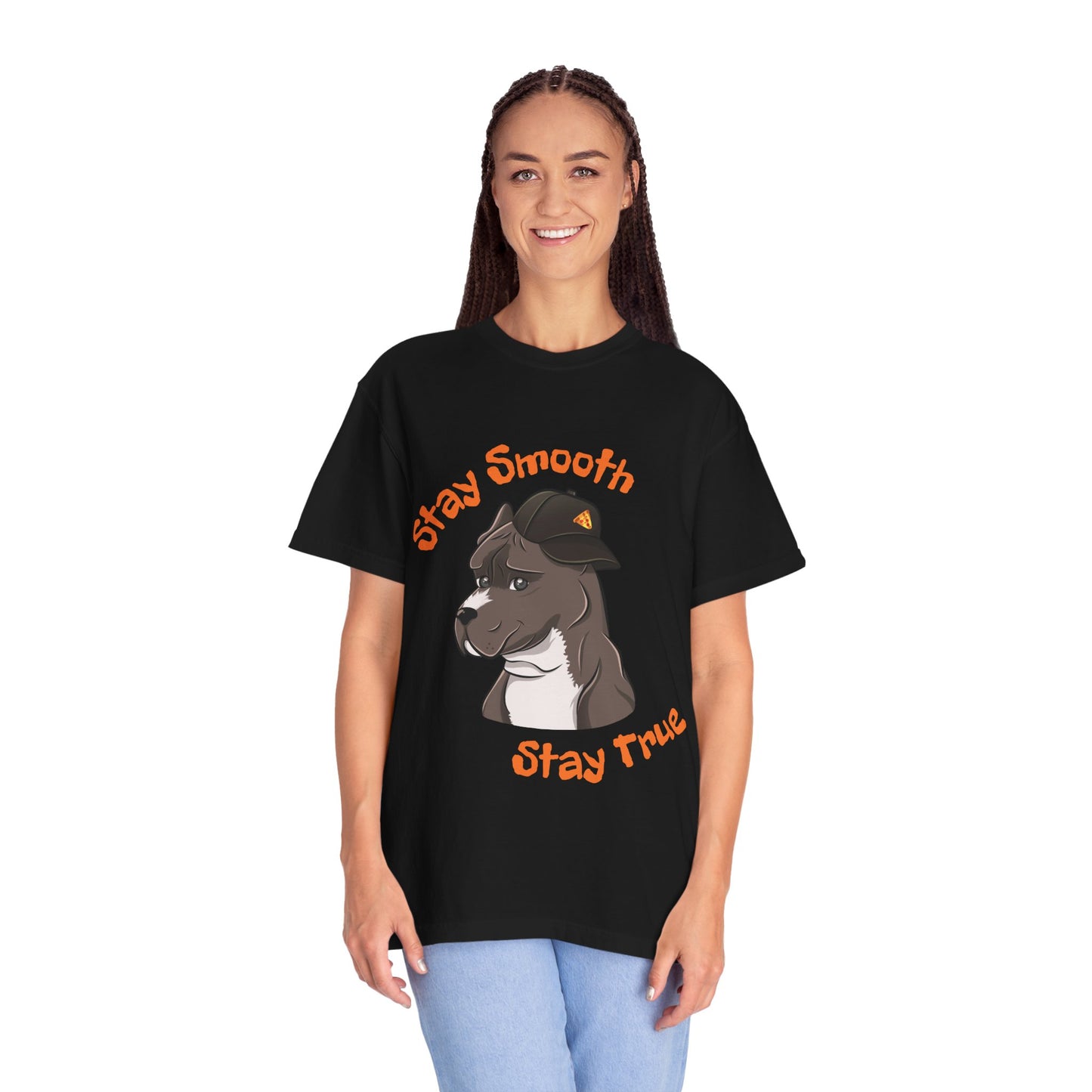“Stay Smooth, Stay True” Pitbull - Unisex Garment-Dyed T-shirt