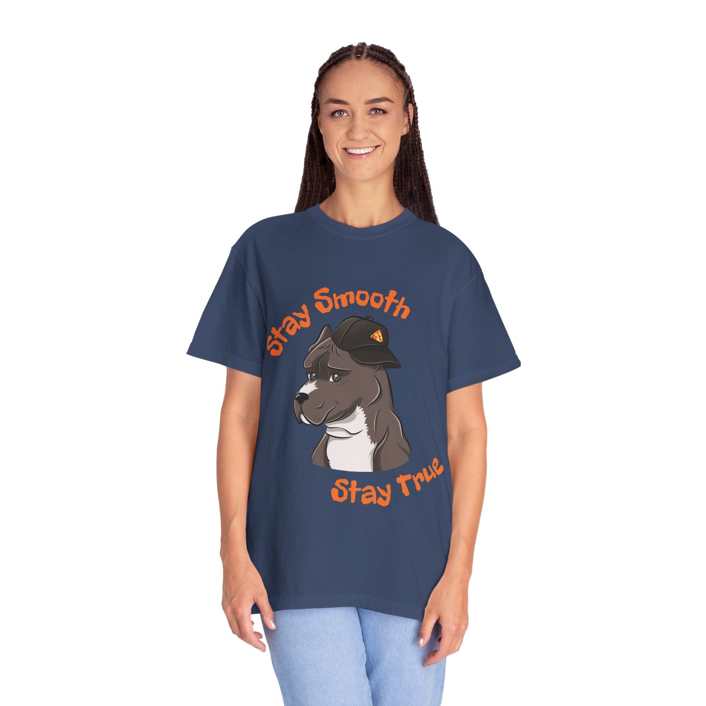 “Stay Smooth, Stay True” Pitbull - Unisex Garment-Dyed T-shirt