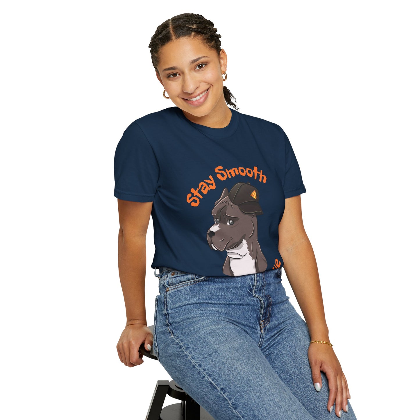 “Stay Smooth, Stay True” Pitbull - Unisex Garment-Dyed T-shirt