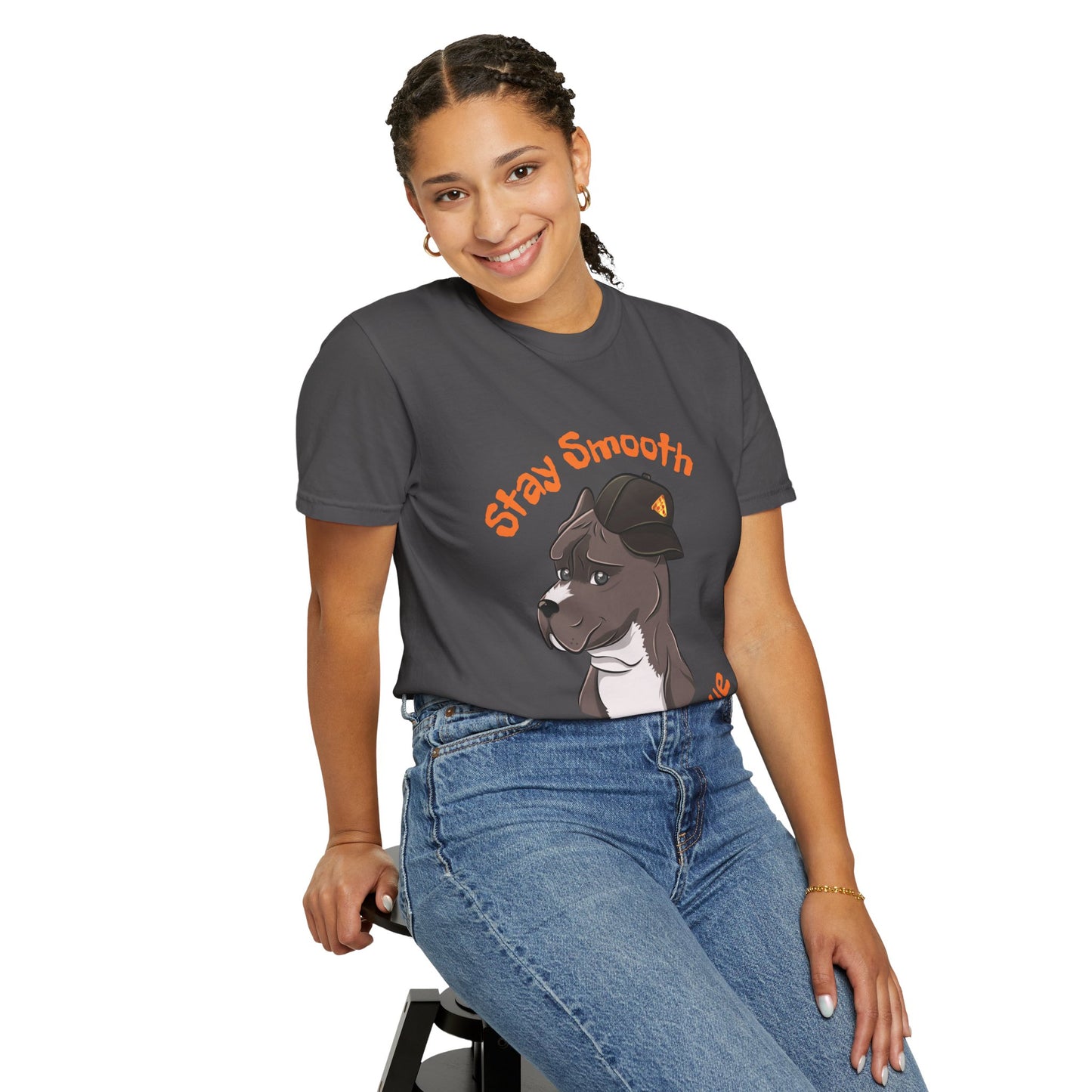“Stay Smooth, Stay True” Pitbull - Unisex Garment-Dyed T-shirt