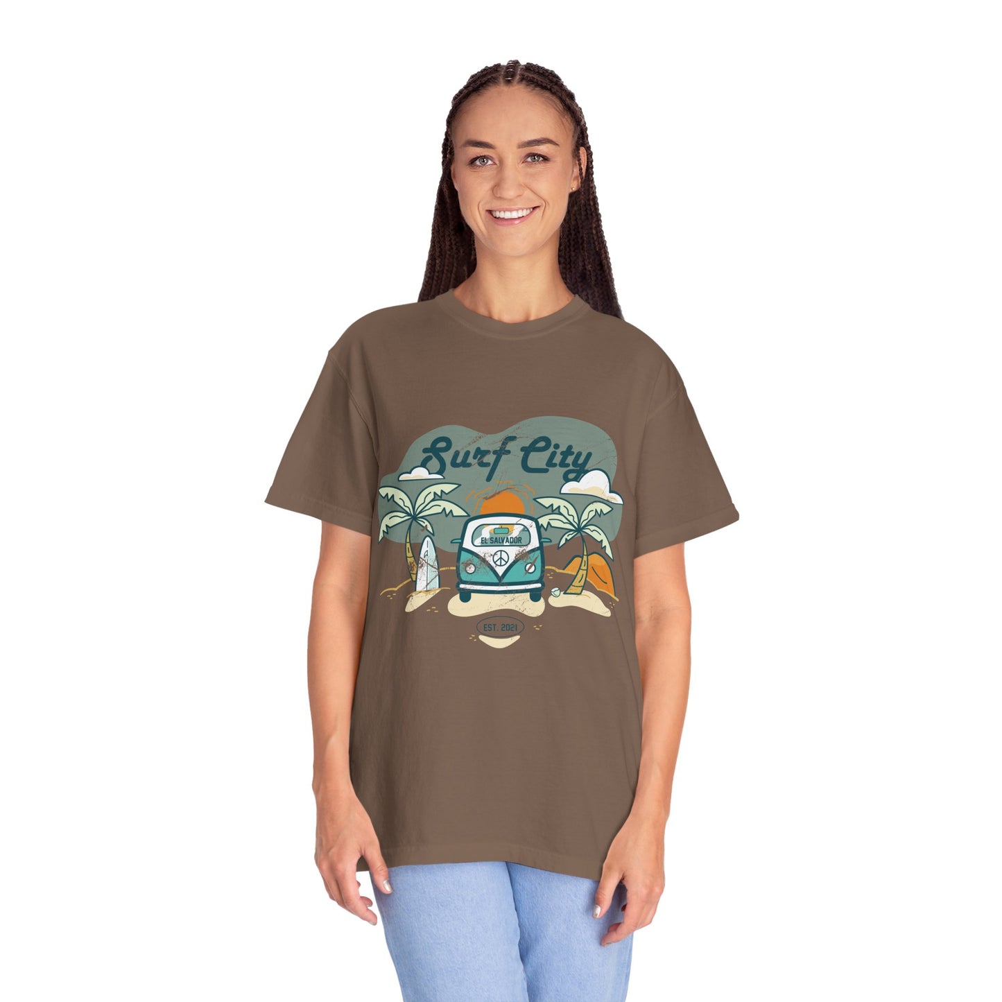 Surf City - El Salvador Unisex Garment-Dyed T-shirt