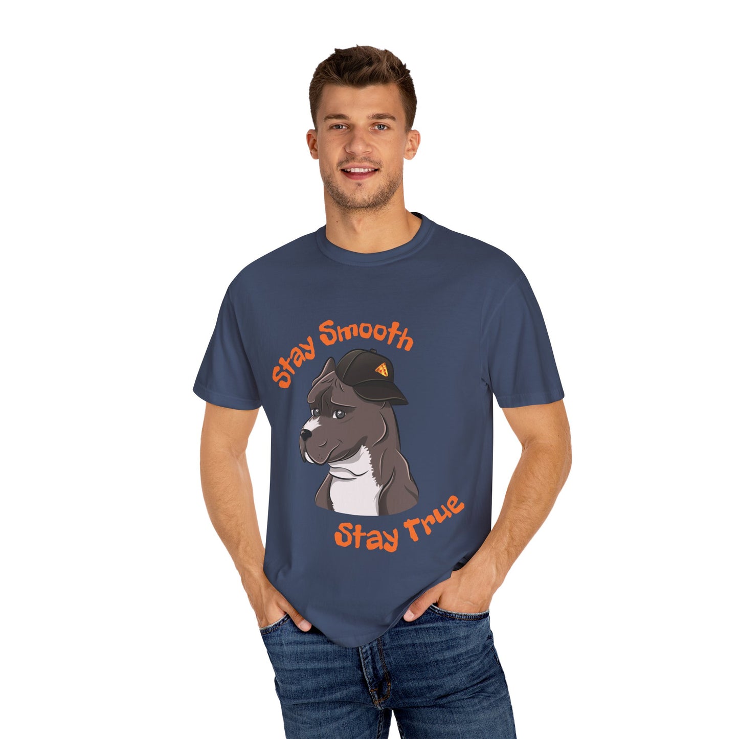 “Stay Smooth, Stay True” Pitbull - Unisex Garment-Dyed T-shirt