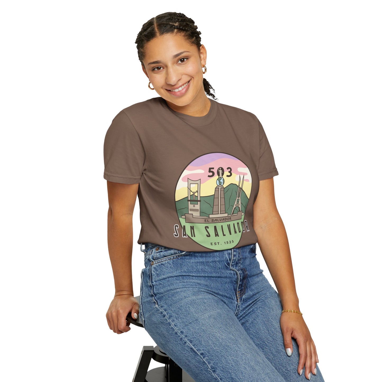 San Salvador 503 - El Salvador Unisex Garment-Dyed T-shirt