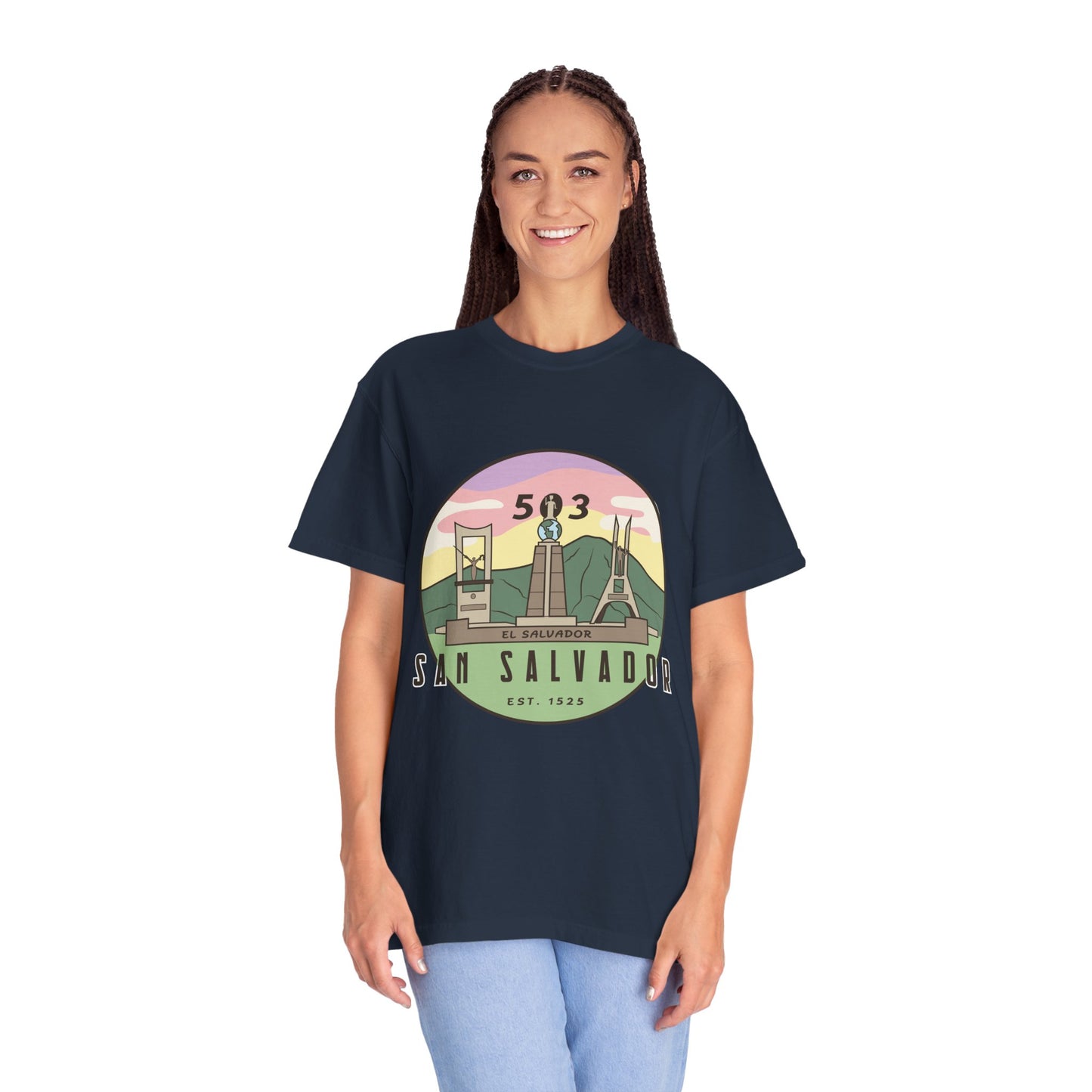 San Salvador 503 - El Salvador Unisex Garment-Dyed T-shirt