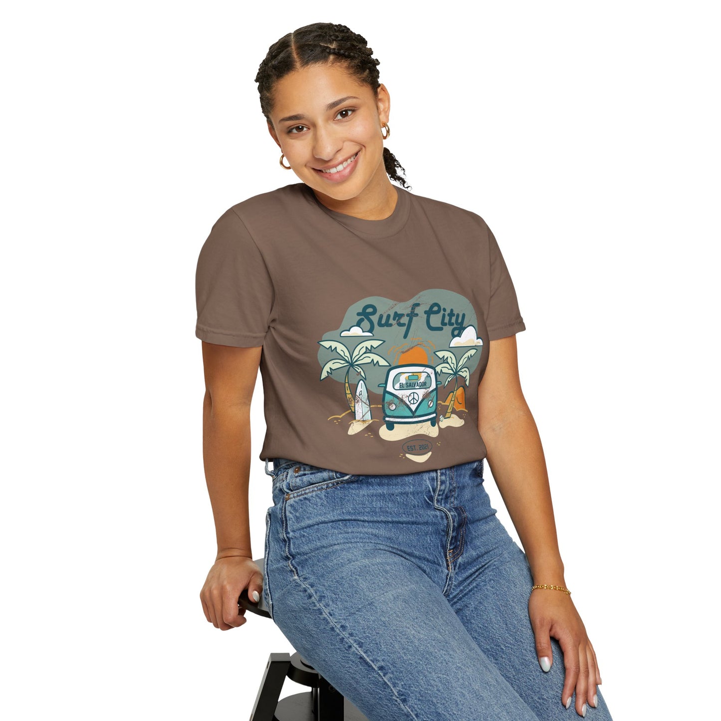 Surf City - El Salvador Unisex Garment-Dyed T-shirt