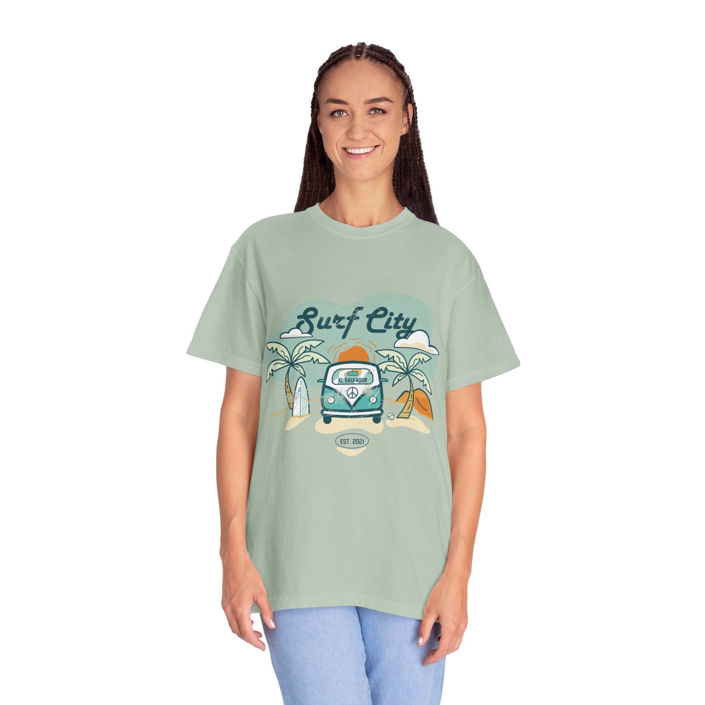 Surf City - El Salvador Unisex Garment-Dyed T-shirt