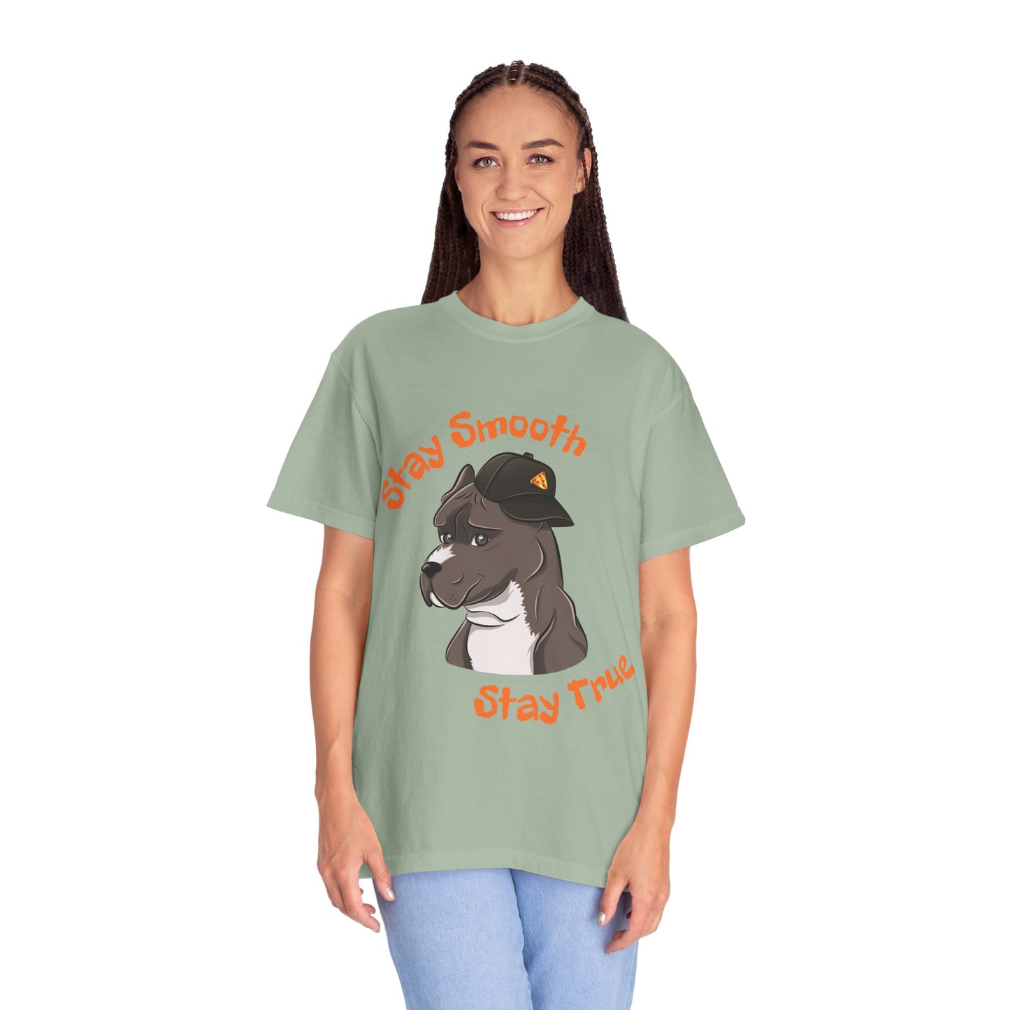 “Stay Smooth, Stay True” Pitbull - Unisex Garment-Dyed T-shirt