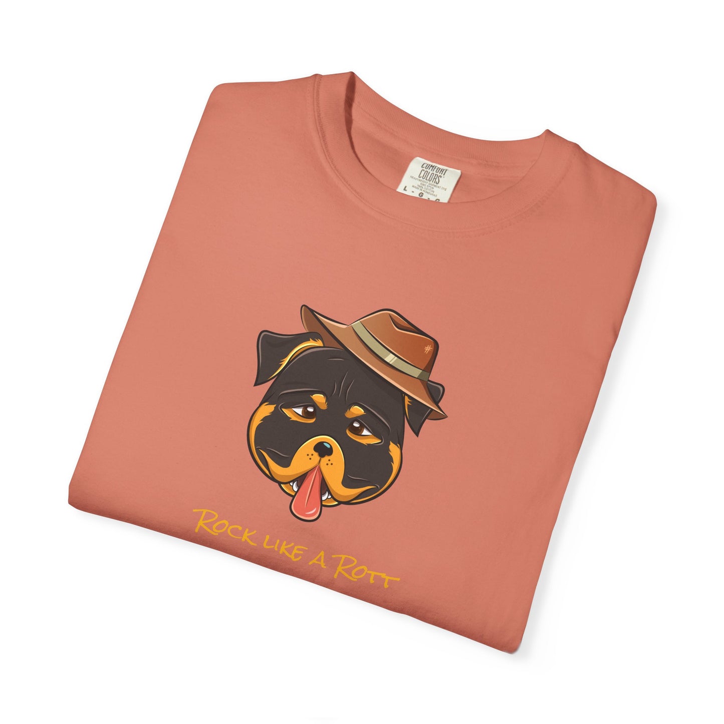 “Rock like a Rott” Rottweiler - Unisex Garment-Dyed T-shirt
