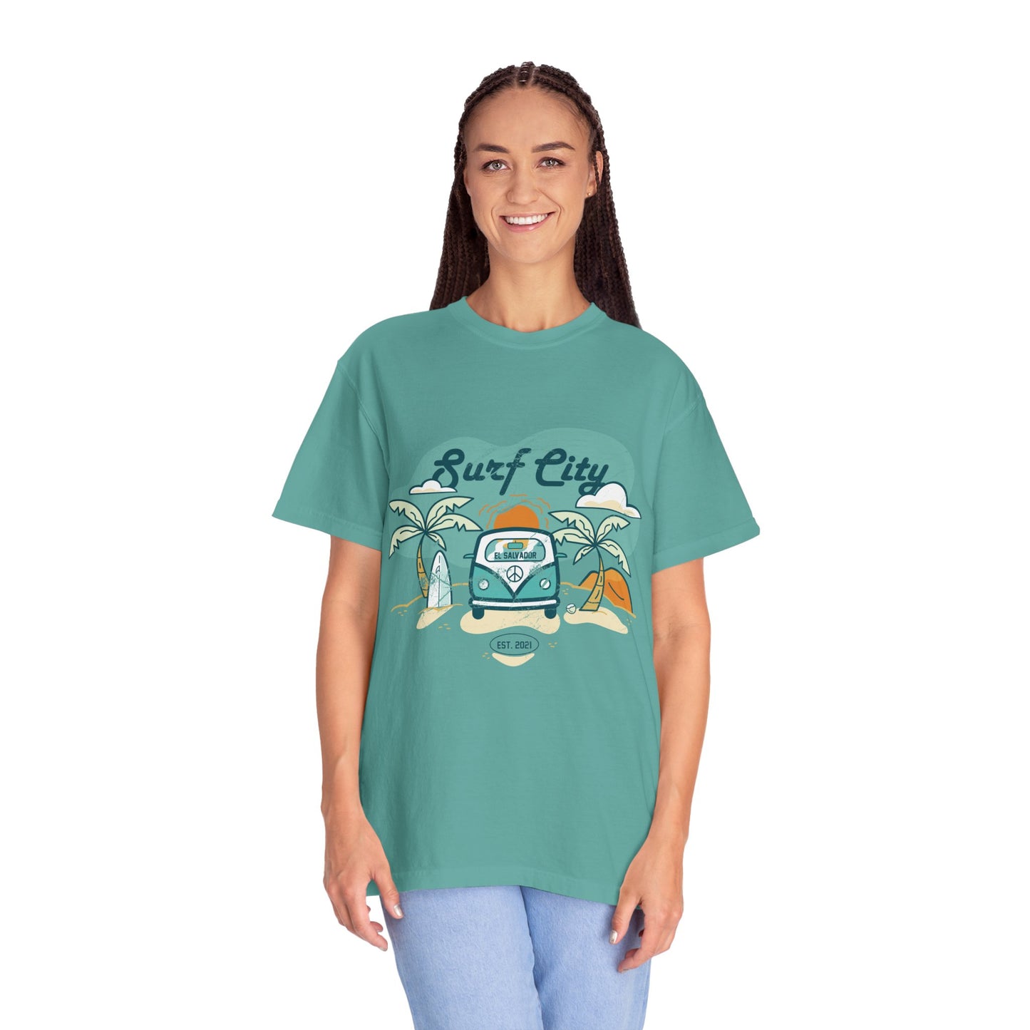 Surf City - El Salvador Unisex Garment-Dyed T-shirt