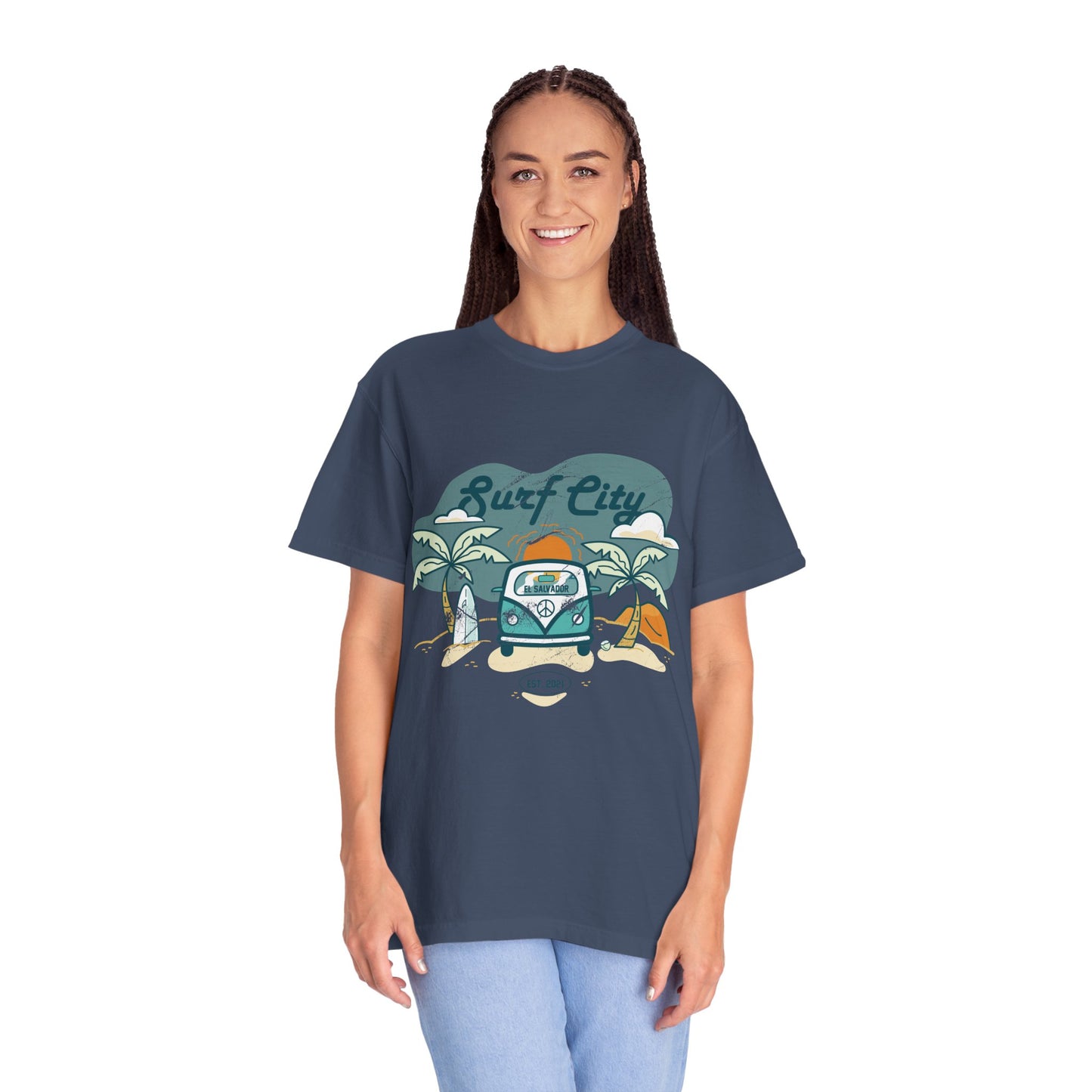Surf City - El Salvador Unisex Garment-Dyed T-shirt