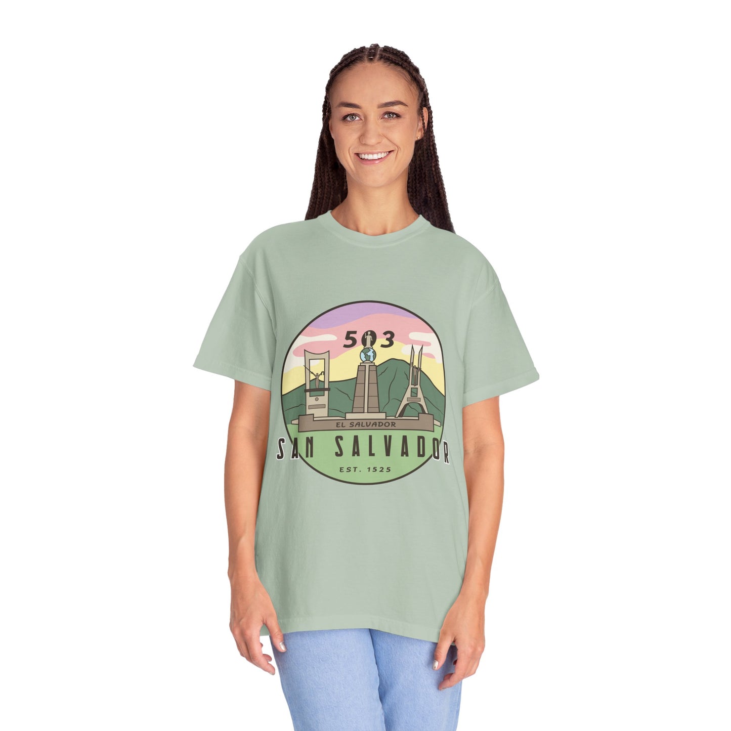 San Salvador 503 - El Salvador Unisex Garment-Dyed T-shirt