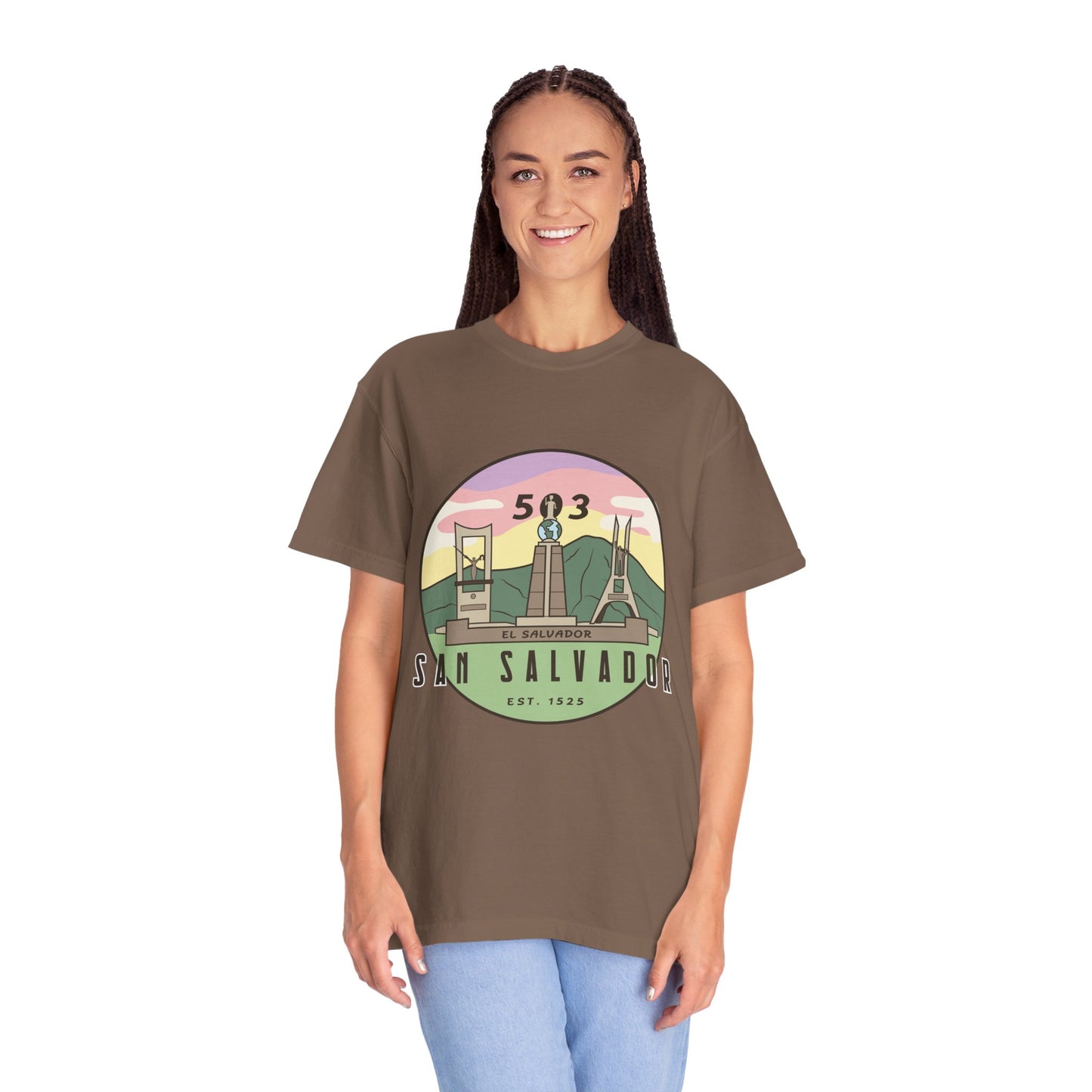 San Salvador 503 - El Salvador Unisex Garment-Dyed T-shirt