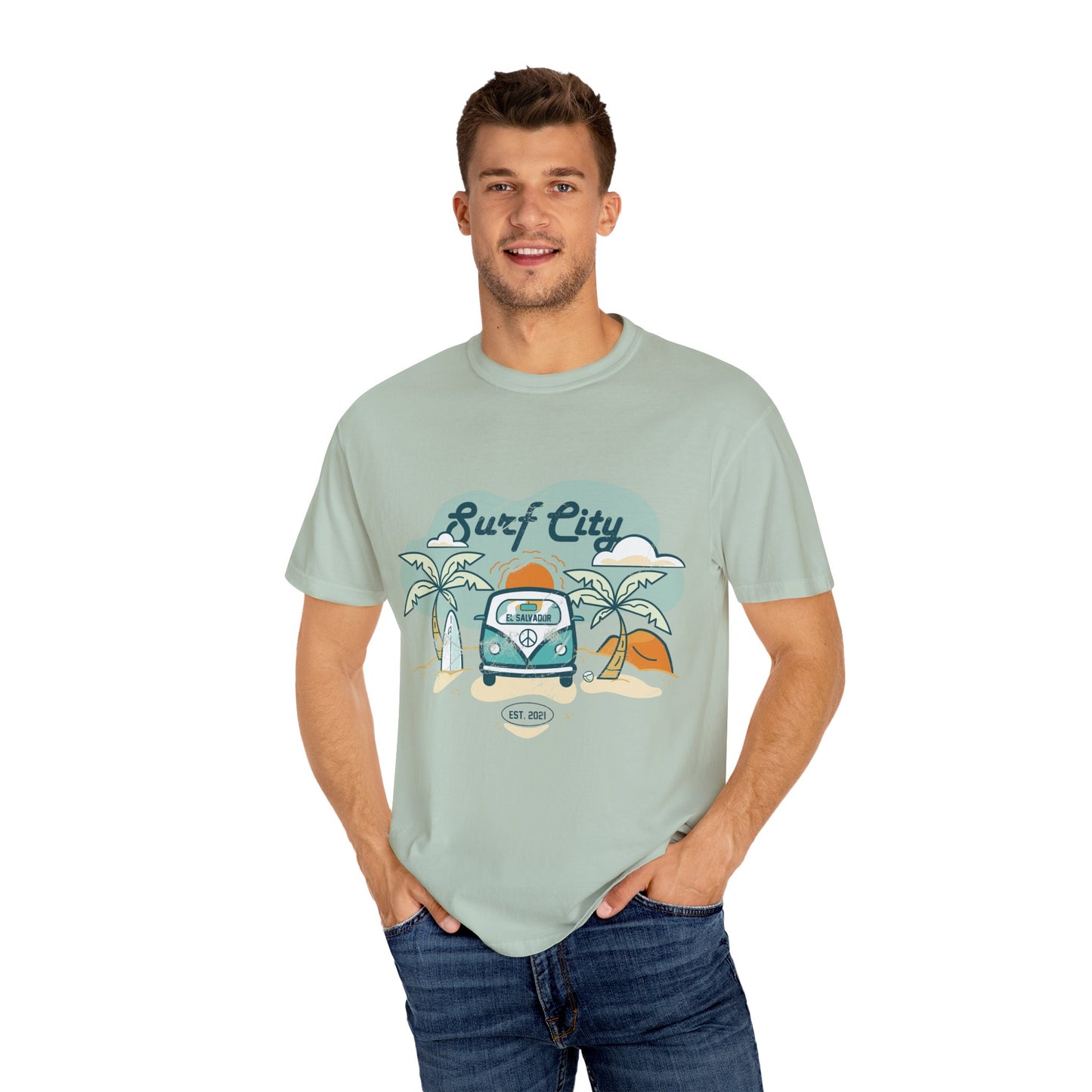 Surf City - El Salvador Unisex Garment-Dyed T-shirt