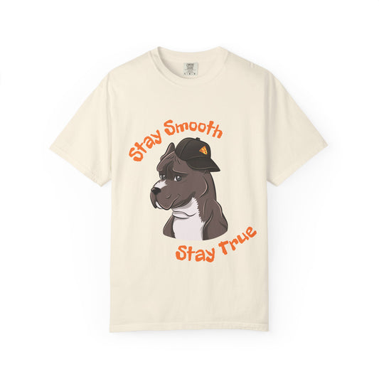 “Stay Smooth, Stay True” Pitbull - Unisex Garment-Dyed T-shirt