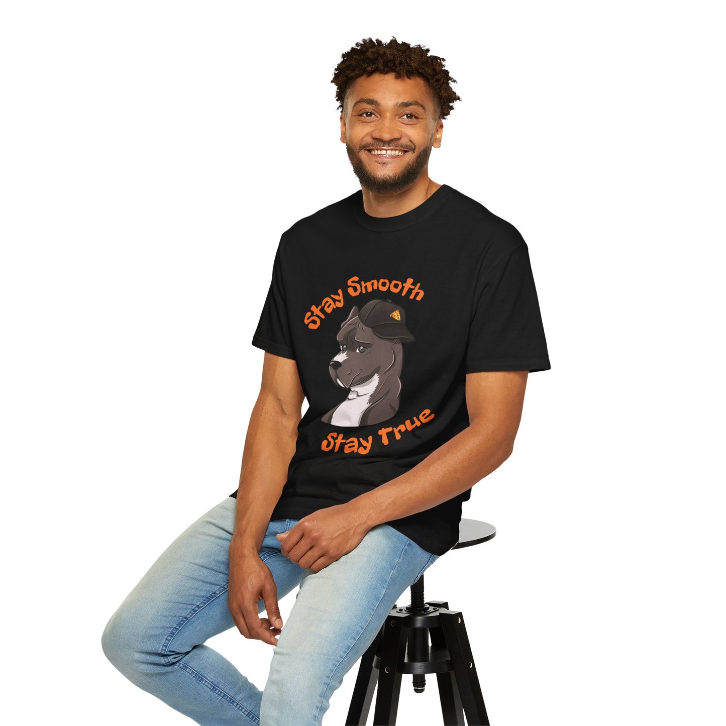 “Stay Smooth, Stay True” Pitbull - Unisex Garment-Dyed T-shirt
