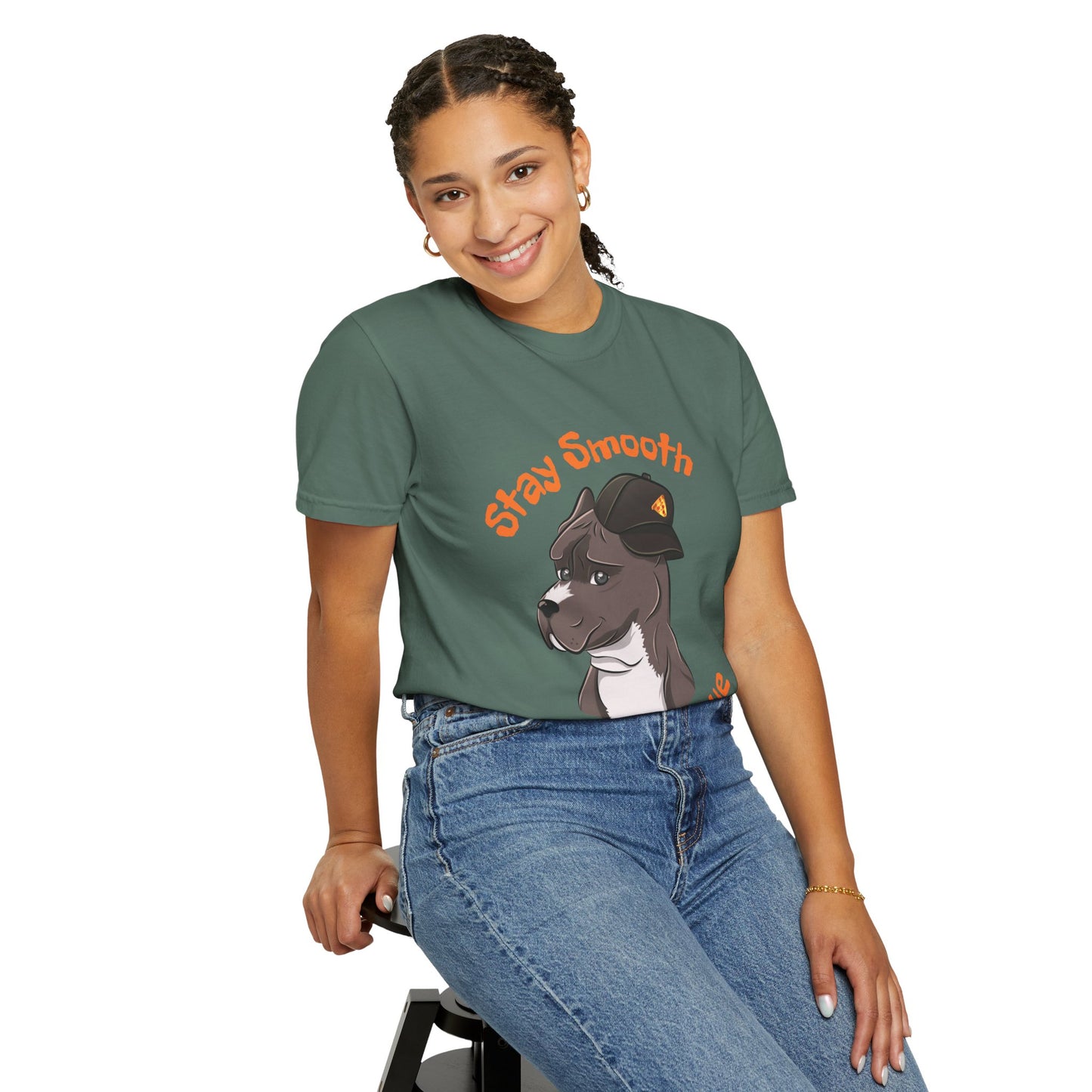 “Stay Smooth, Stay True” Pitbull - Unisex Garment-Dyed T-shirt