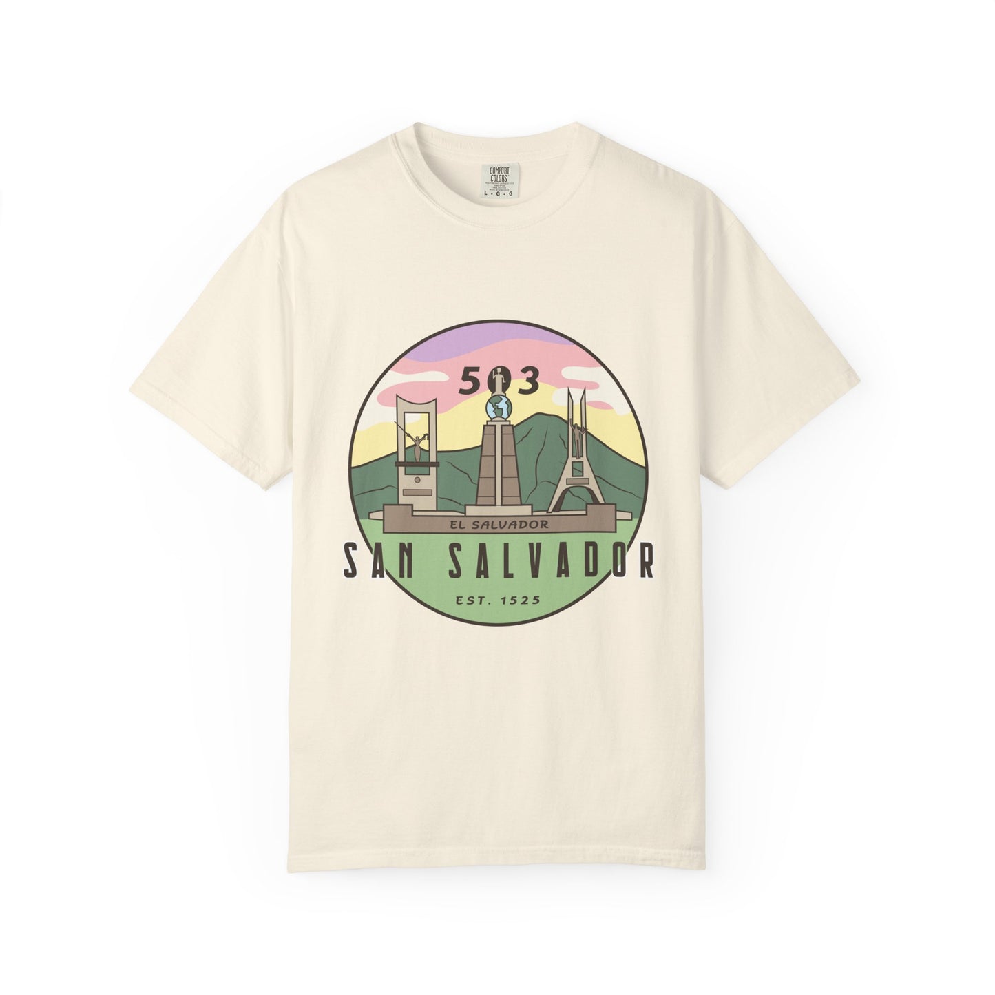 San Salvador 503 - El Salvador Unisex Garment-Dyed T-shirt