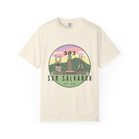 San Salvador 503 - El Salvador Unisex Garment-Dyed T-shirt