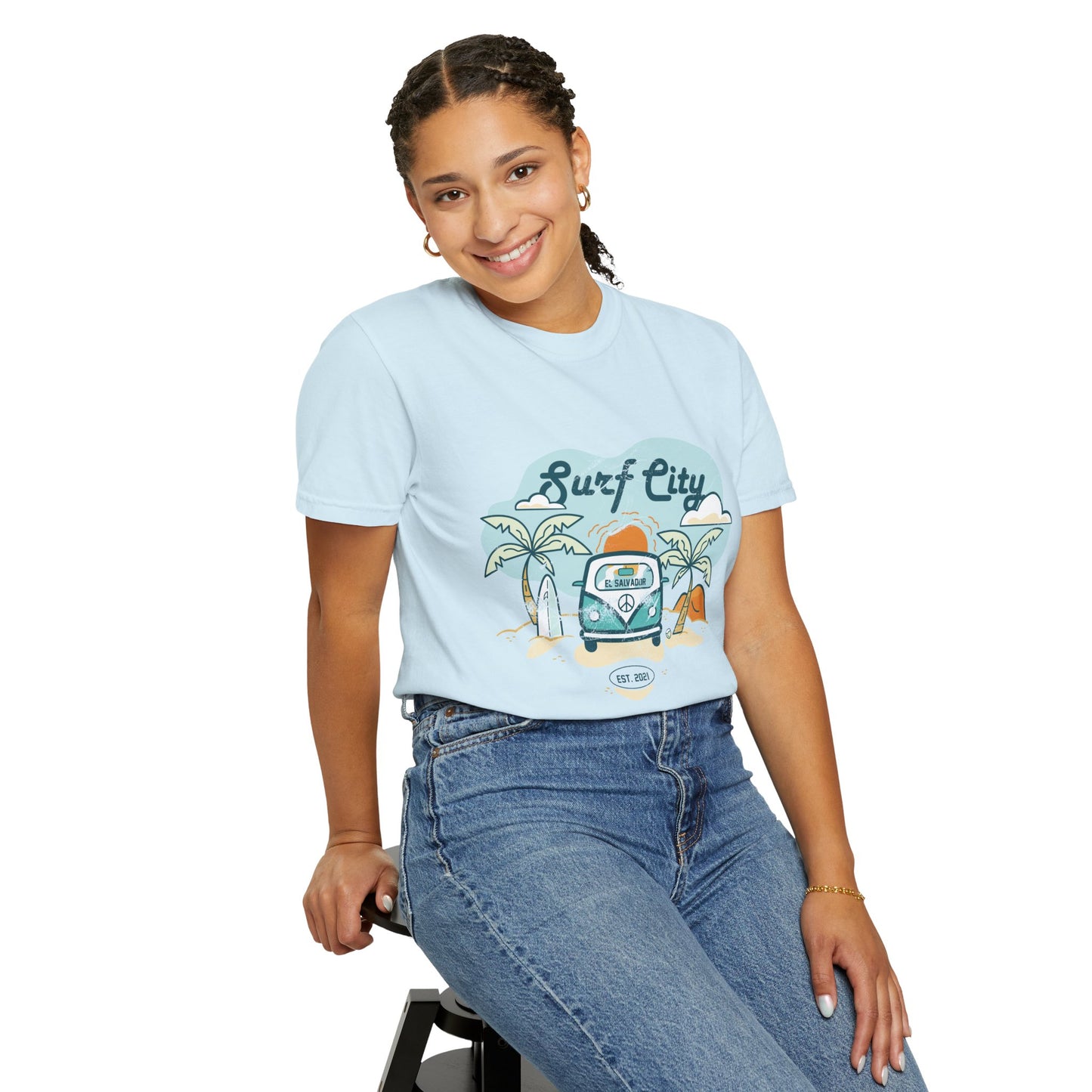 Surf City - El Salvador Unisex Garment-Dyed T-shirt