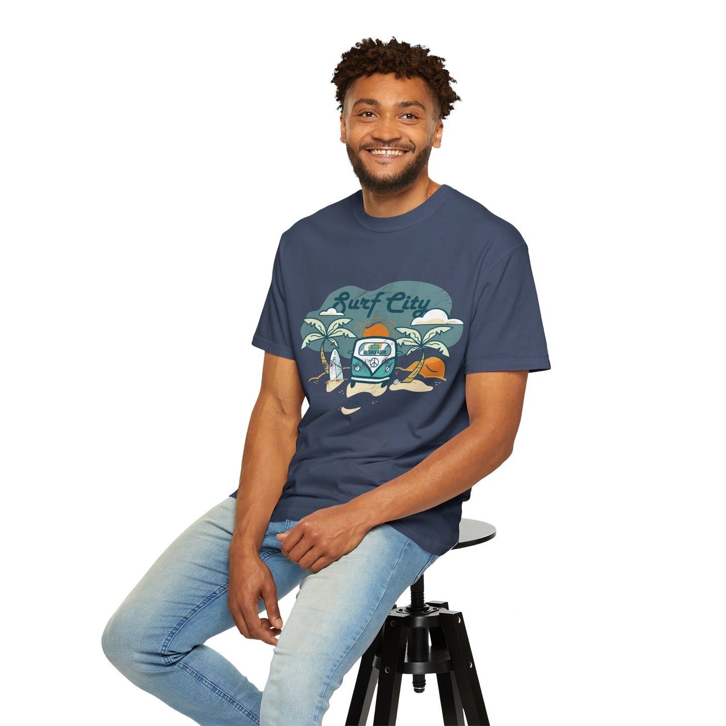 Surf City - El Salvador Unisex Garment-Dyed T-shirt