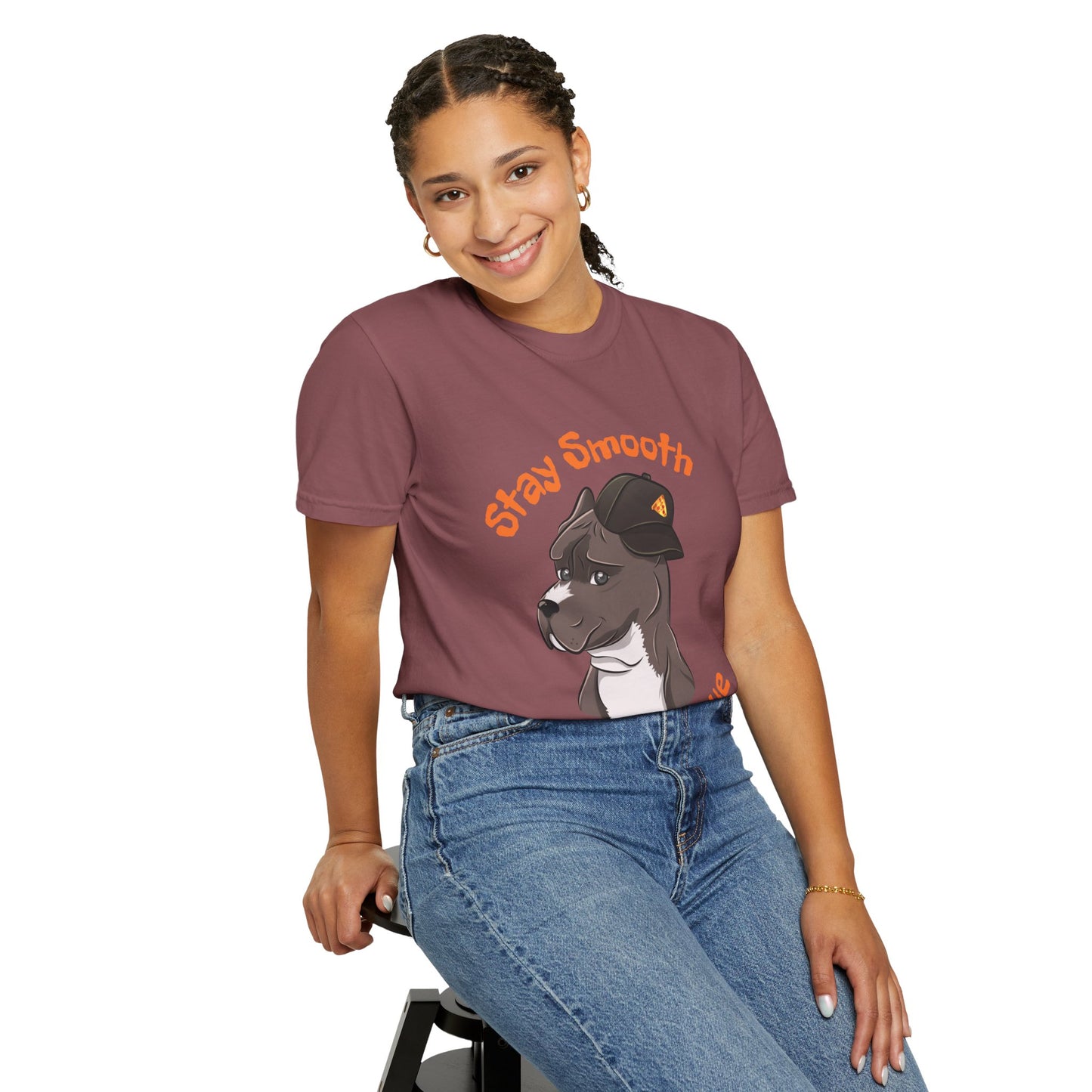 “Stay Smooth, Stay True” Pitbull - Unisex Garment-Dyed T-shirt