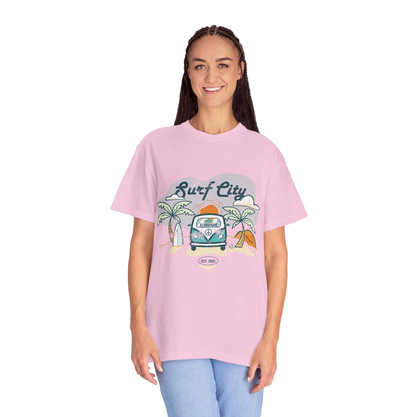 Surf City - El Salvador Unisex Garment-Dyed T-shirt