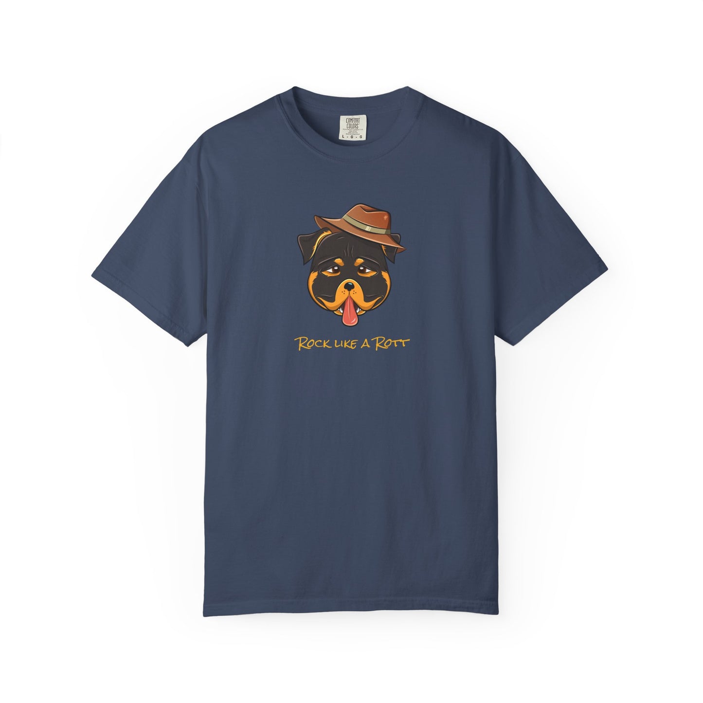 “Rock like a Rott” Rottweiler - Unisex Garment-Dyed T-shirt