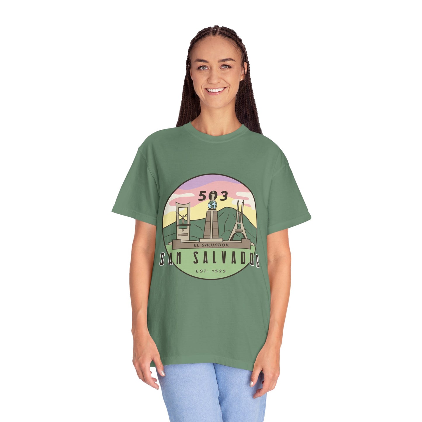 San Salvador 503 - El Salvador Unisex Garment-Dyed T-shirt
