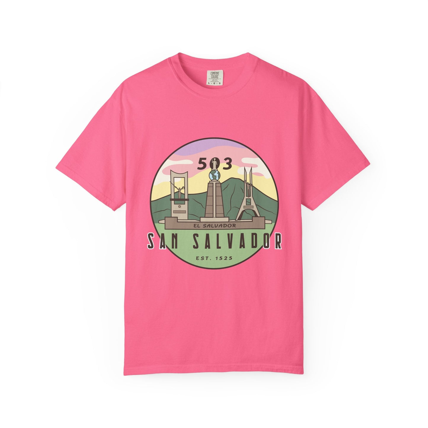 San Salvador 503 - El Salvador Unisex Garment-Dyed T-shirt
