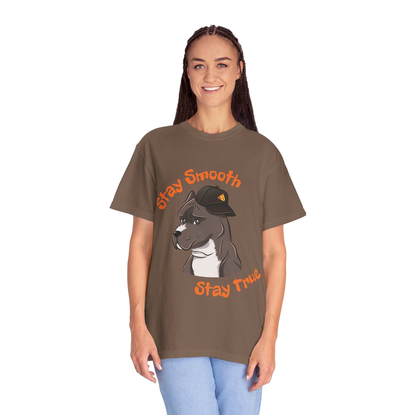 “Stay Smooth, Stay True” Pitbull - Unisex Garment-Dyed T-shirt