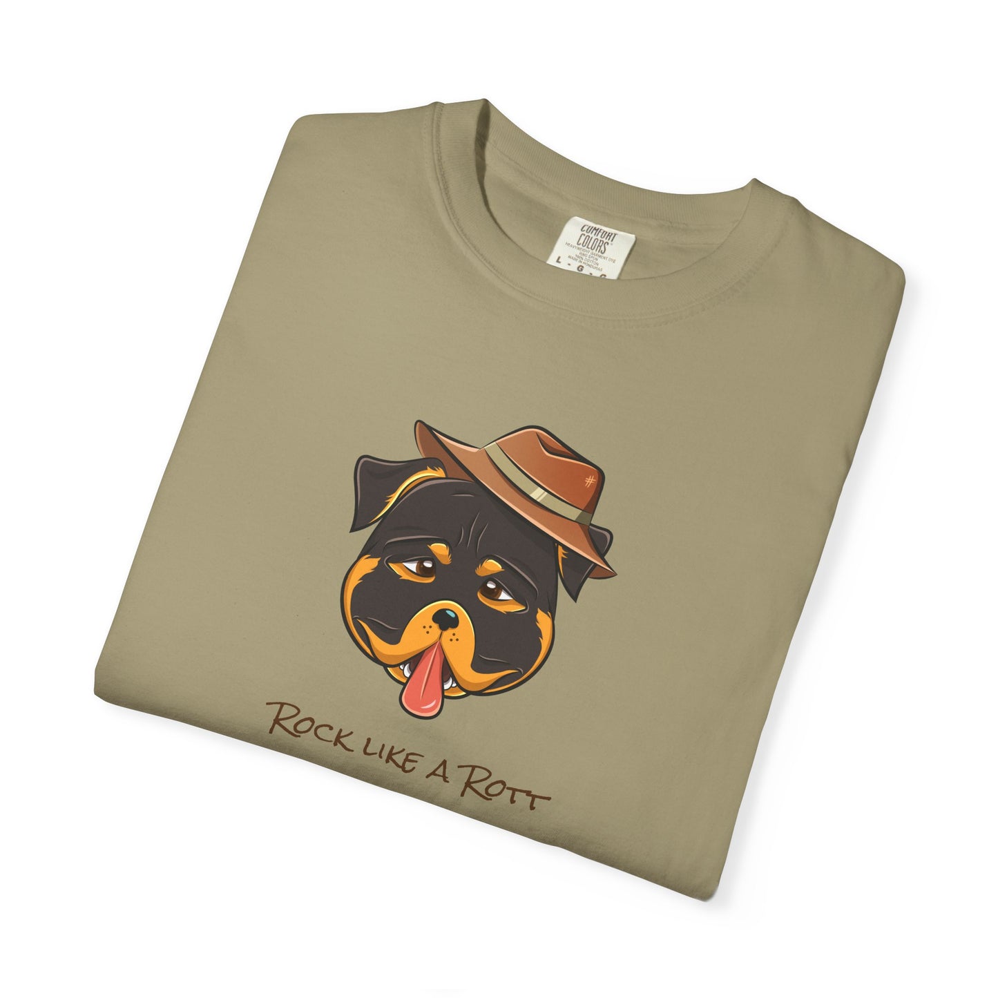 “Rock like a Rott” Rottweiler - Unisex Garment-Dyed T-shirt