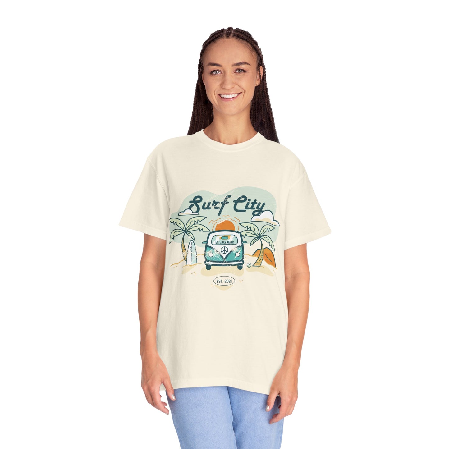 Surf City - El Salvador Unisex Garment-Dyed T-shirt