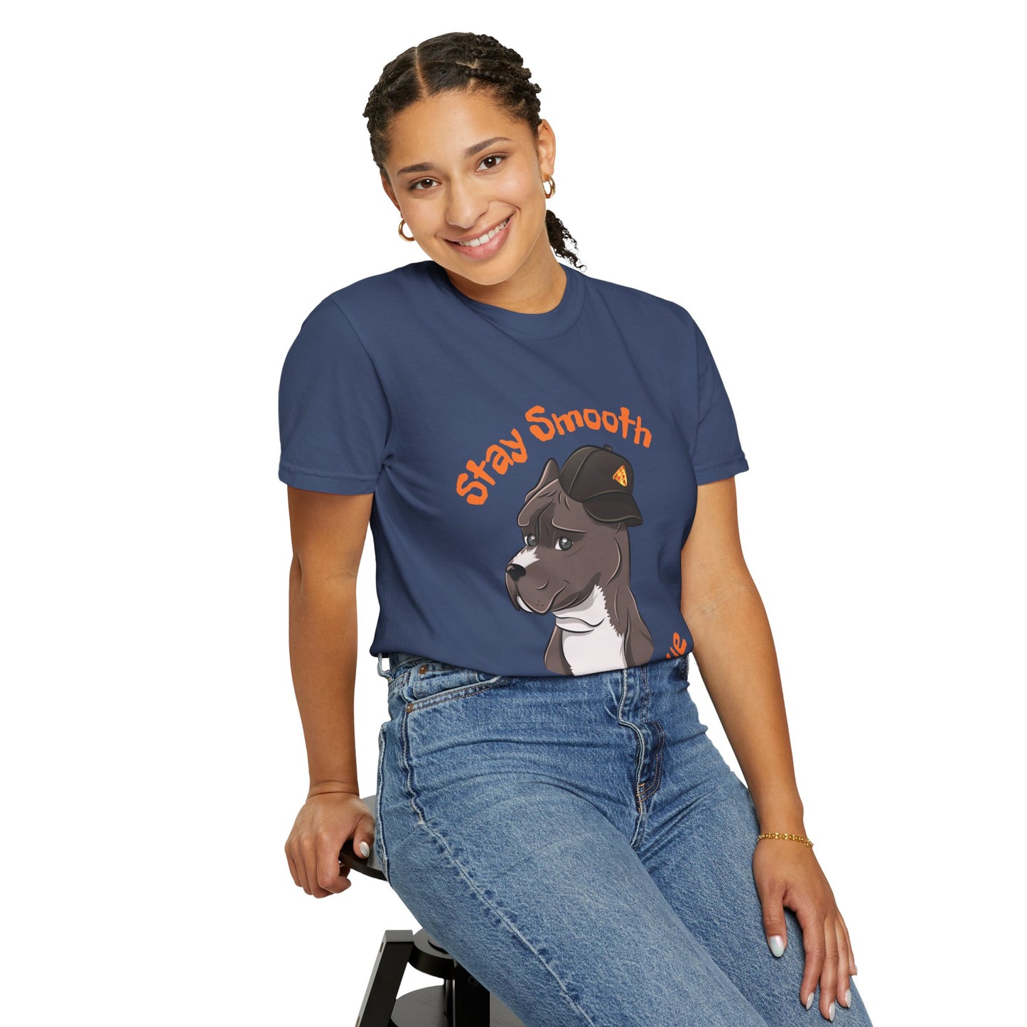 “Stay Smooth, Stay True” Pitbull - Unisex Garment-Dyed T-shirt