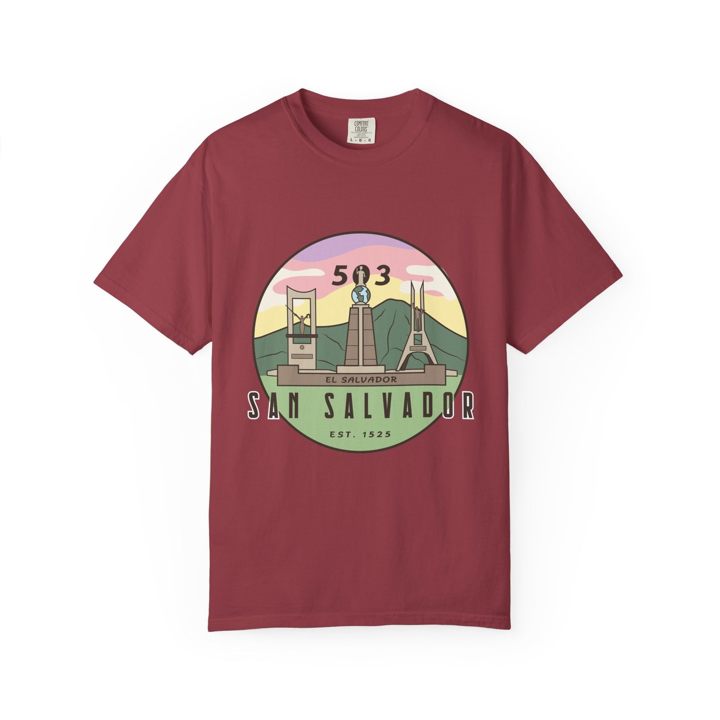San Salvador 503 - El Salvador Unisex Garment-Dyed T-shirt