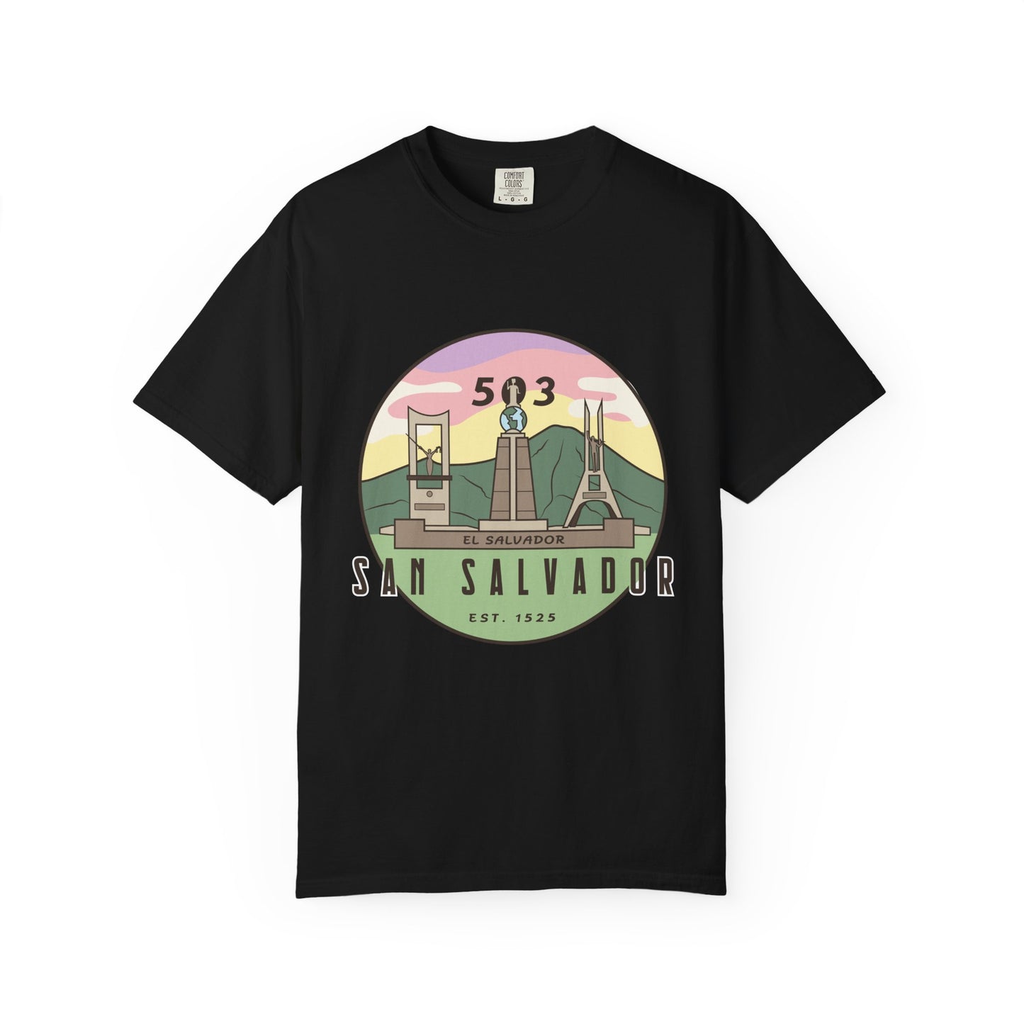 San Salvador 503 - El Salvador Unisex Garment-Dyed T-shirt