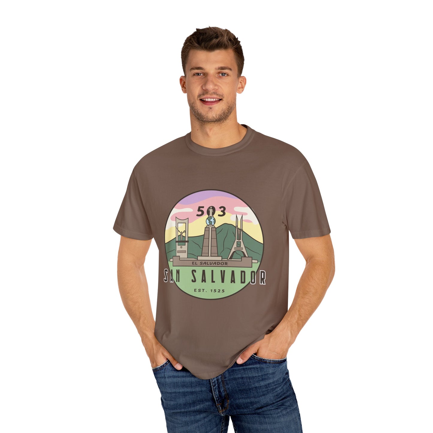 San Salvador 503 - El Salvador Unisex Garment-Dyed T-shirt