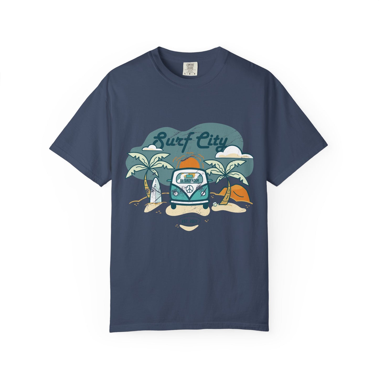 Surf City - El Salvador Unisex Garment-Dyed T-shirt
