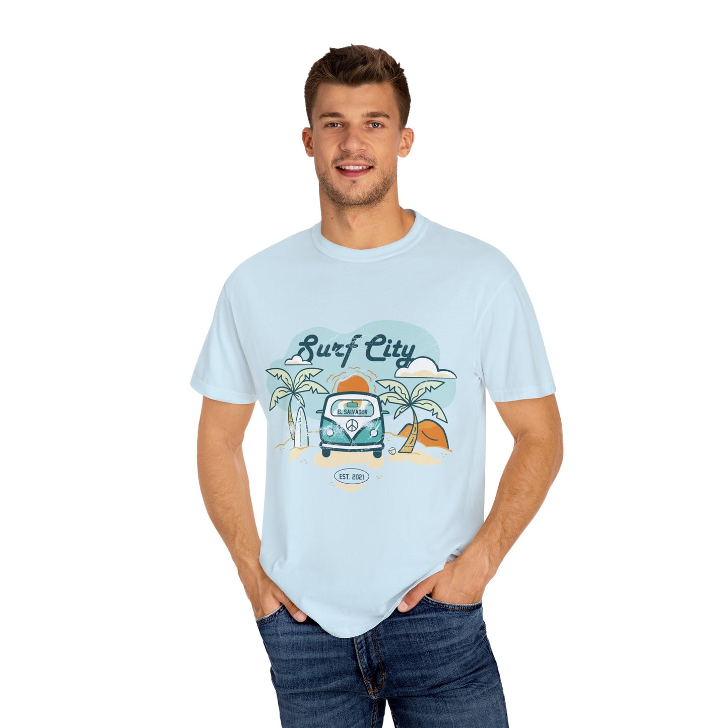 Surf City - El Salvador Unisex Garment-Dyed T-shirt