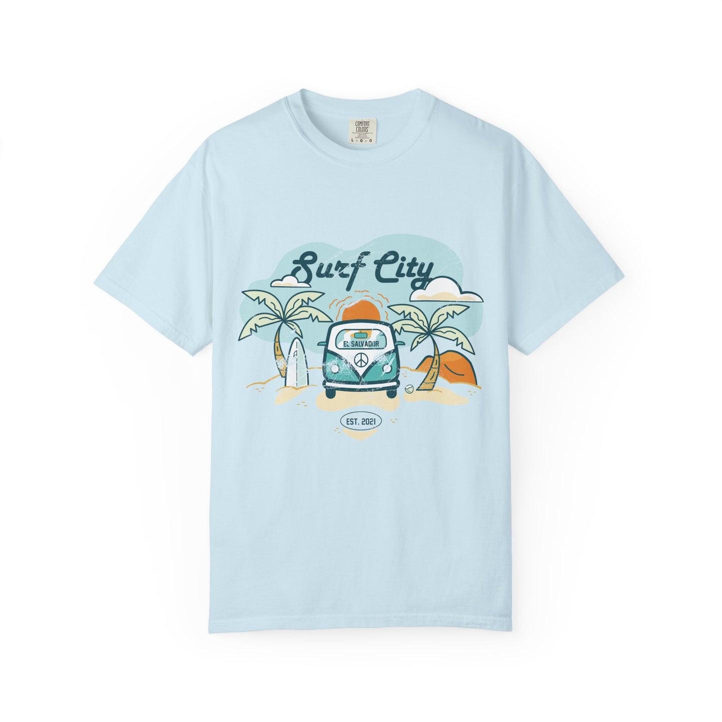 Surf City - El Salvador Unisex Garment-Dyed T-shirt