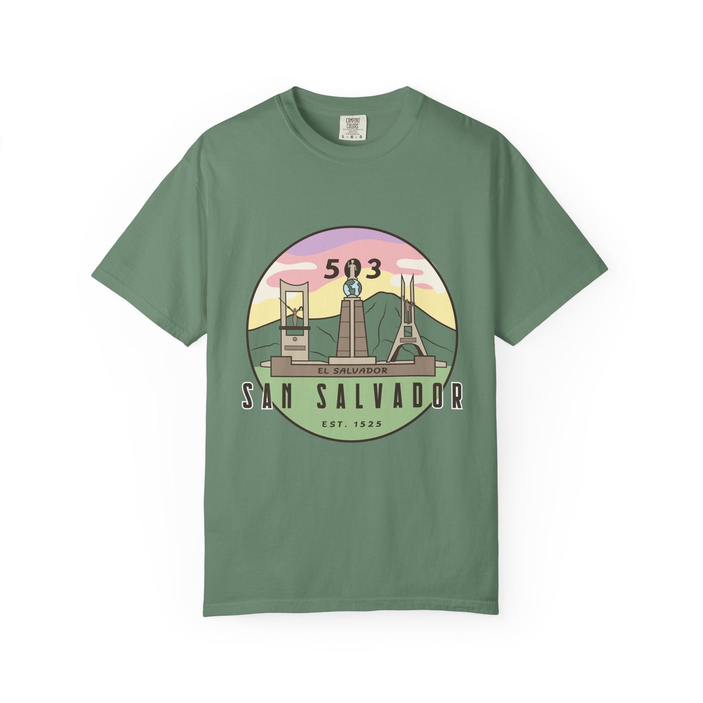 San Salvador 503 - El Salvador Unisex Garment-Dyed T-shirt